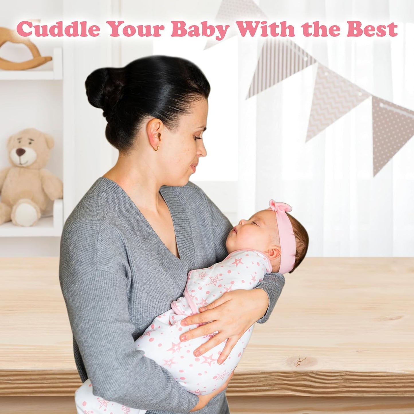 Bublo Baby Organic Preemie Swaddles 4-7 lbs - 3-Pack Premature Babies Swaddle Sleep Sack