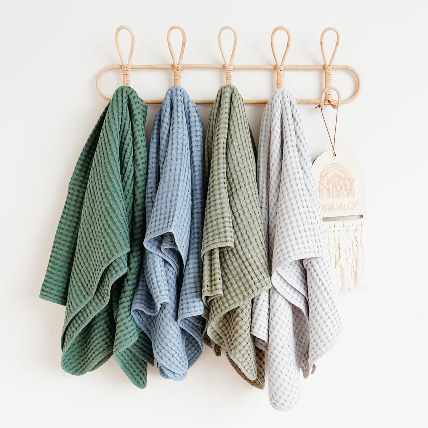 Konssy Waffle Baby Blanket - Soft & Cozy Nursery Swaddle Blanket, Lightweight Toddler Throw for