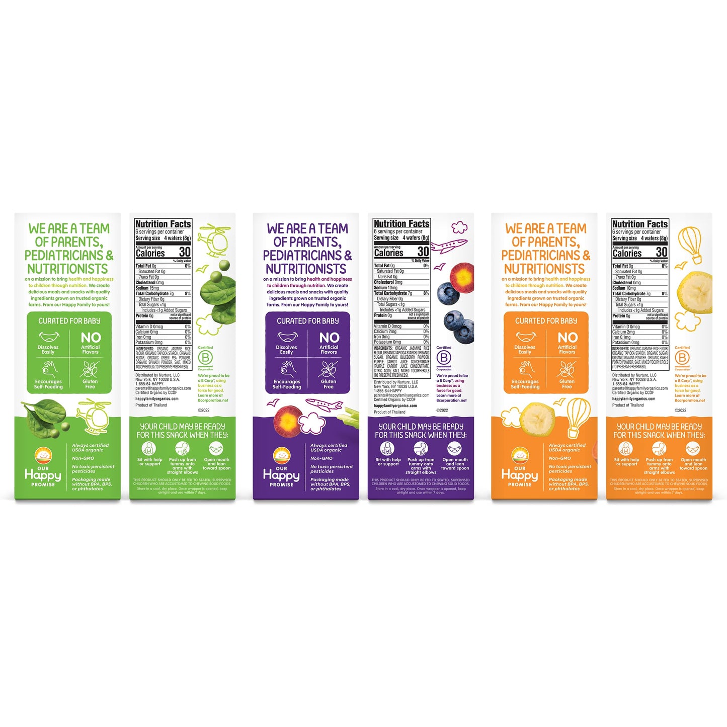 Happy Baby Organics Teether, 3 Flavor Variety Pack, 12 Count (Pack of 3)