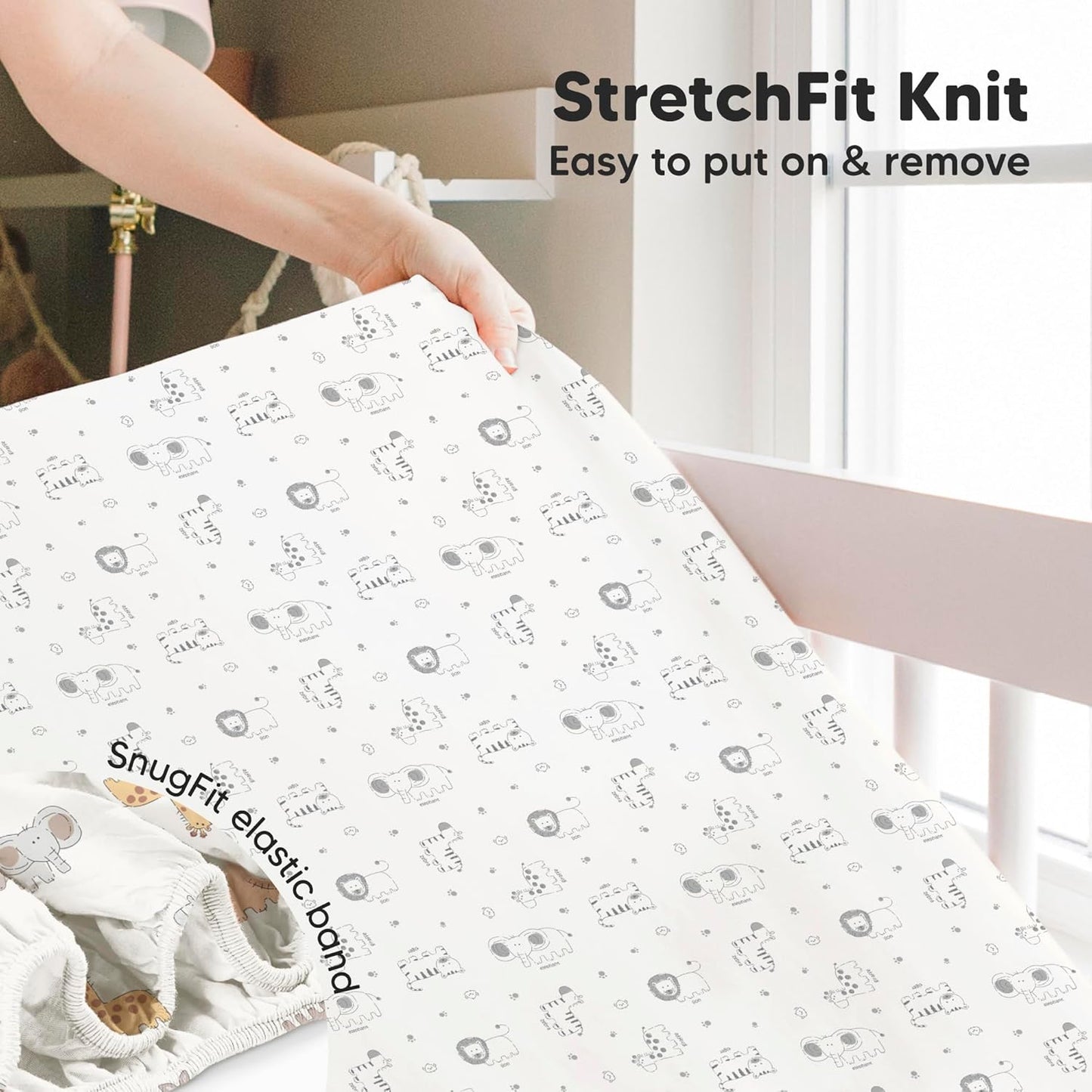 KeaBabies 2-Pack Baby Crib Sheets for Boys, Girls - 52x28 Viscose Derived from Bamboo Toddler Bed