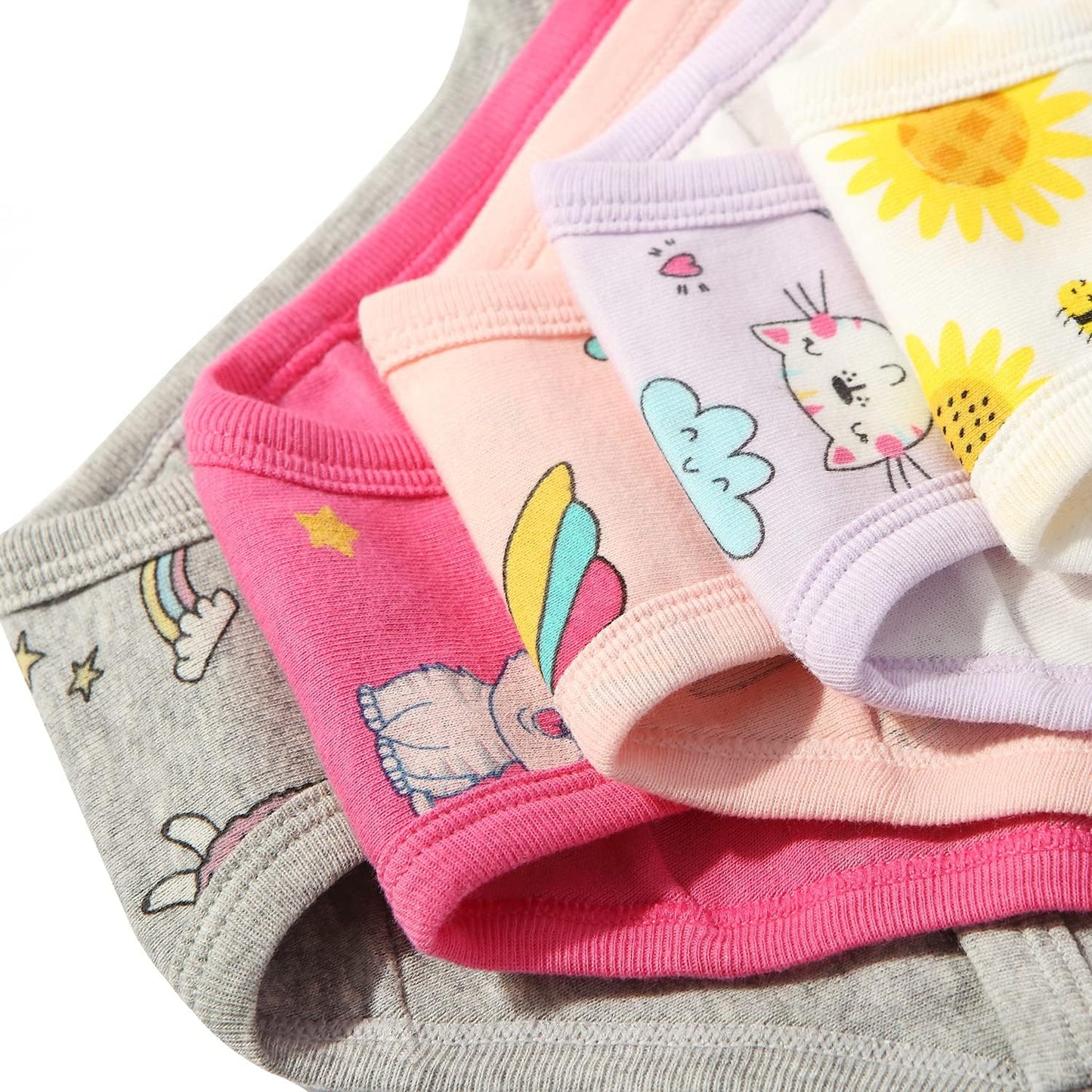 Girls' Cotton Brief Breathable Toddler Panties Kids Assorted Underwears 6-8 pieces