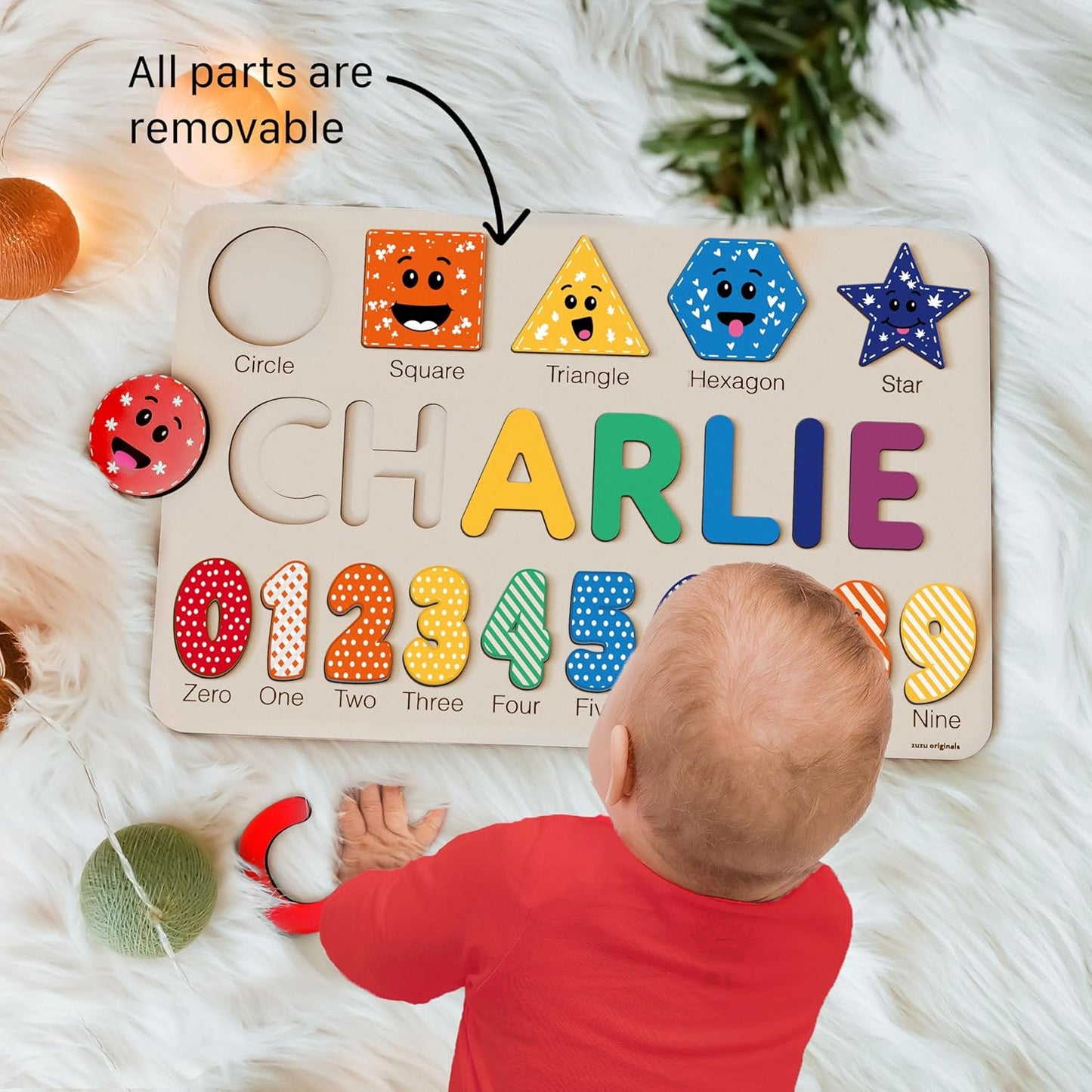 Puzzles for Toddlers Boy and Girl, Personalized Name Puzzle, 12 Month Toy, Gifts for 0 1 2 3 Years Old, Baby Gifts, Baby Shower, Christmas, NewBaby Gift, 0 3 6 9 12 18 24 36 Months