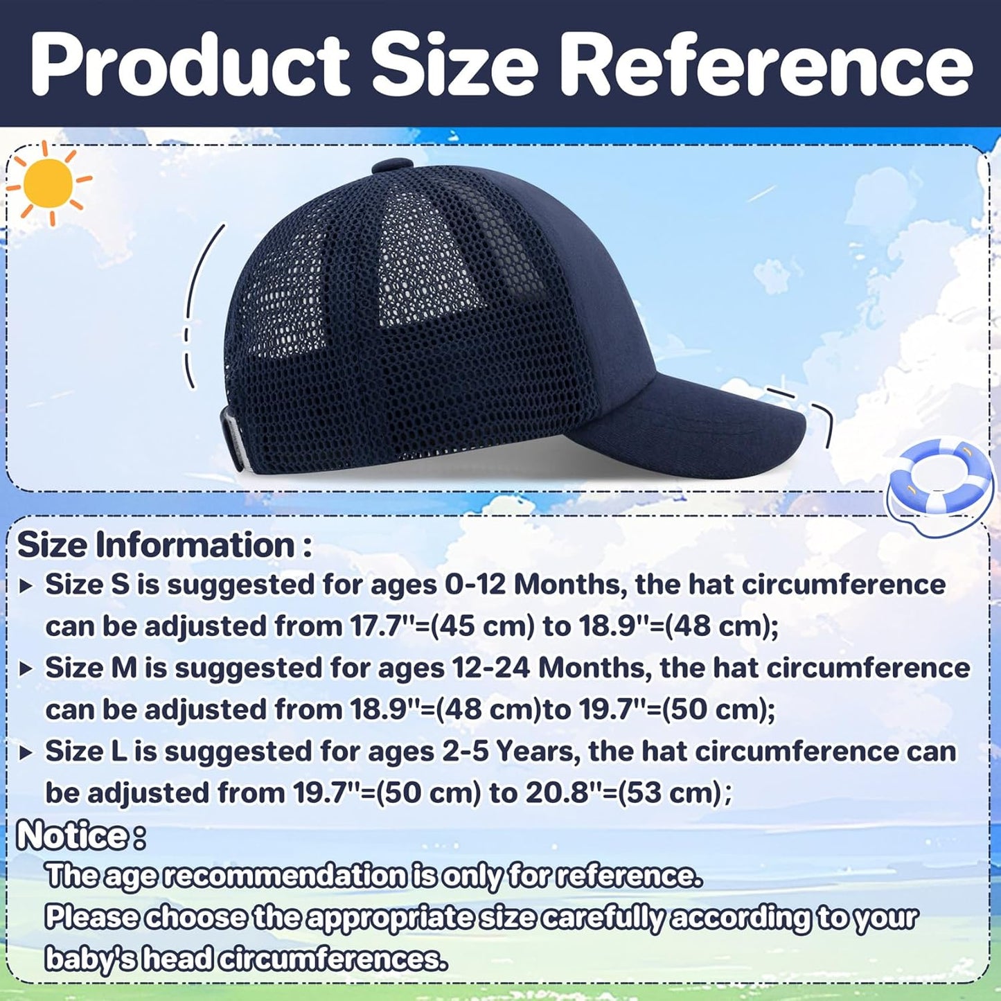 qikqik Baby Baseball Cap Toddler Baseball Hat with Mesh Infant Sun Hat UPF 50+ Baby Ball Cap Toddler Girl Hats Kids Hat Boys