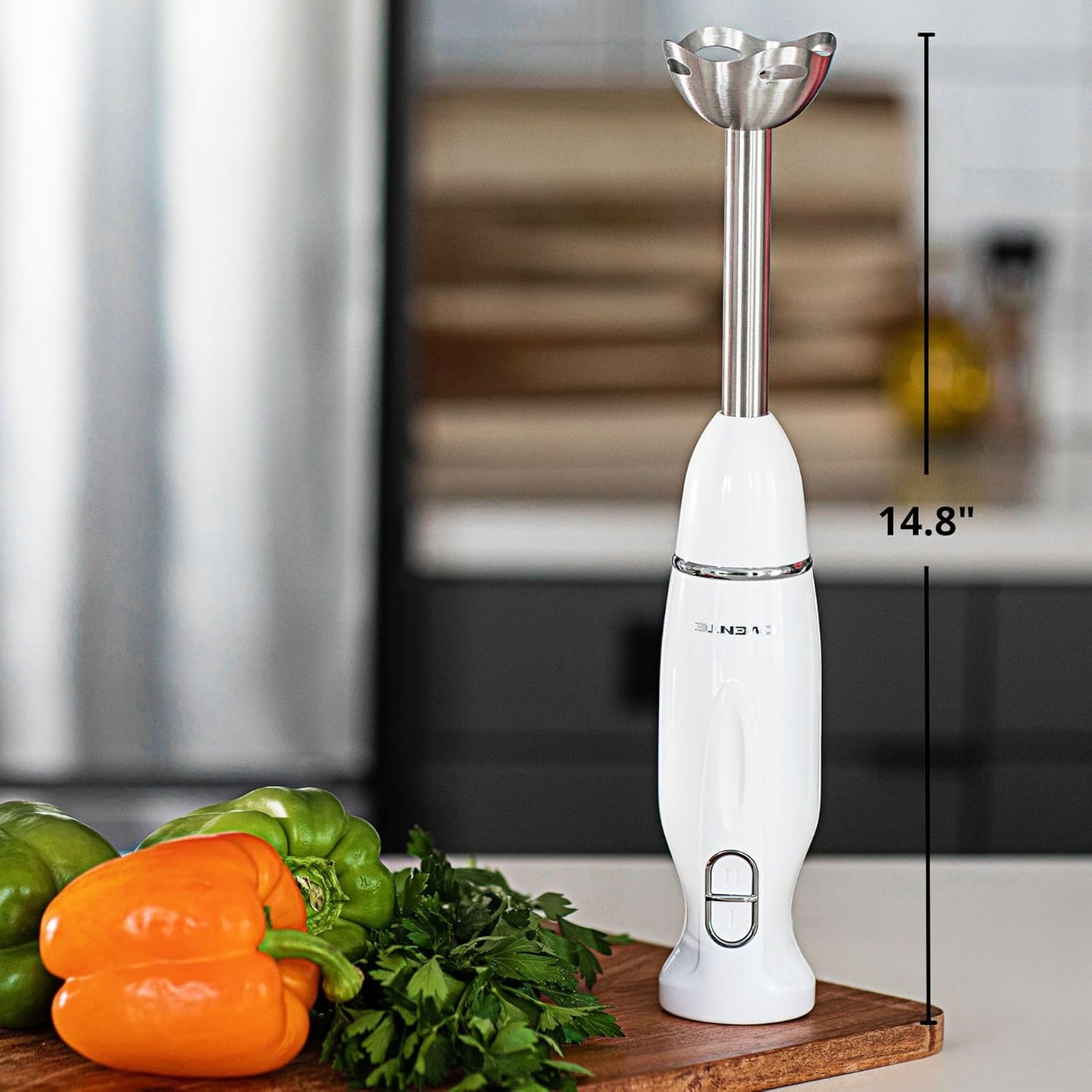 OVENTE Immersion Hand Blender, 300W Electric Handheld Portable Stick Mixer with 2 Mixing Speed and