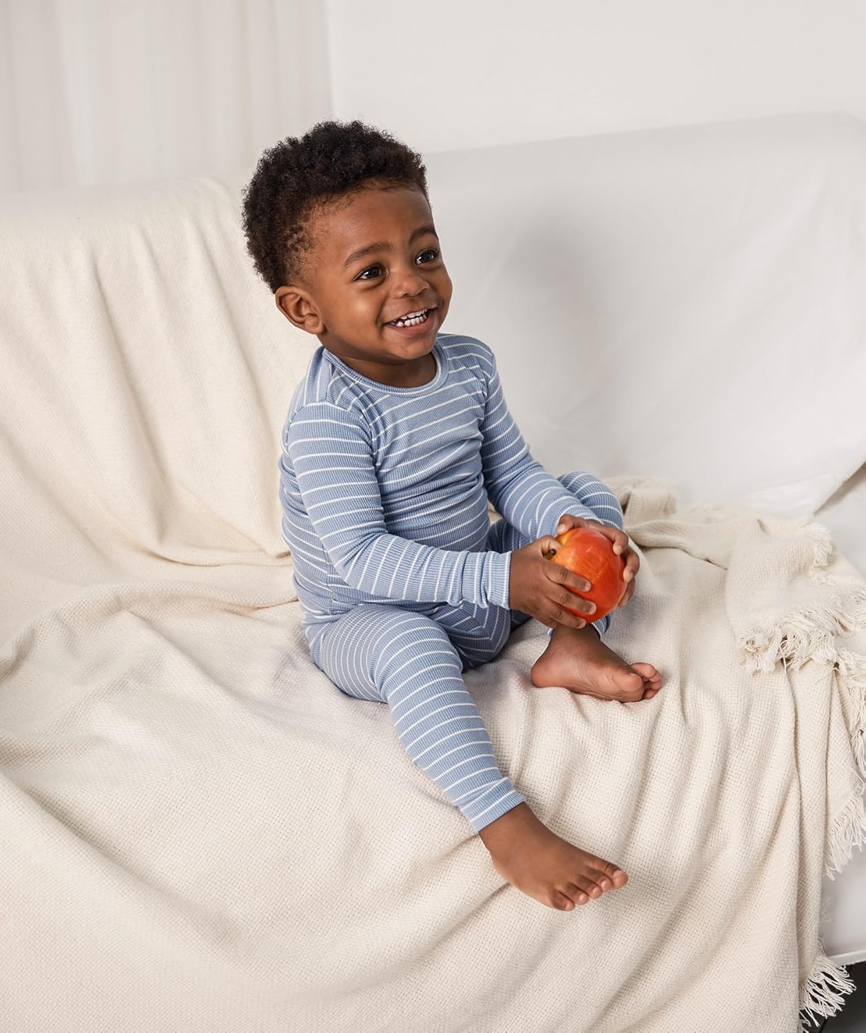 AVAUMA Stripe Pattern Baby Boys Girls Pajama Set Kids Toddler Snug fit Ribbed Sleepwear pjs for Daily Life Style