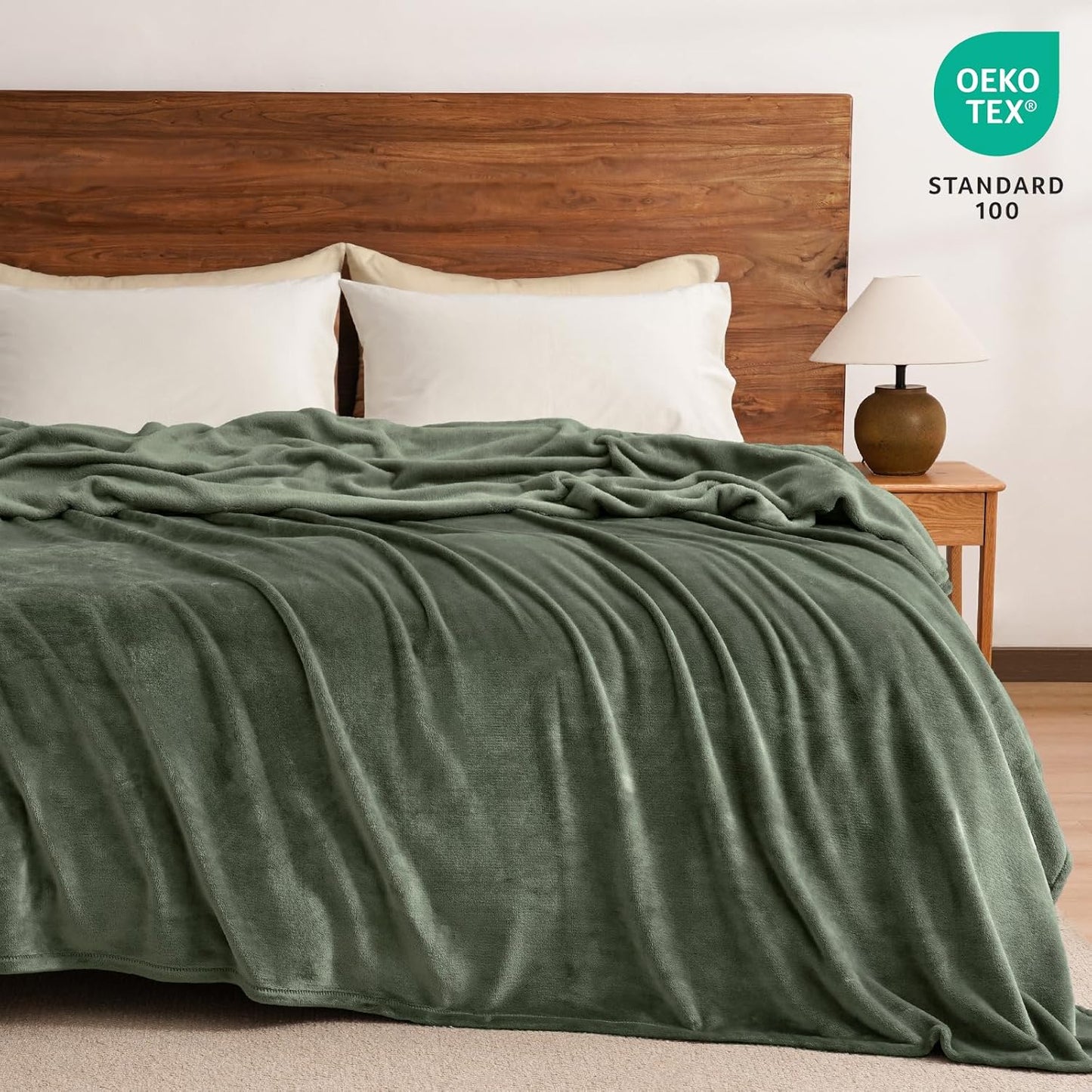 PHF Ultra Soft Fleece Blanket Twin Size, No Shed No Pilling Luxury Plush Cozy 300GSM Lightweight