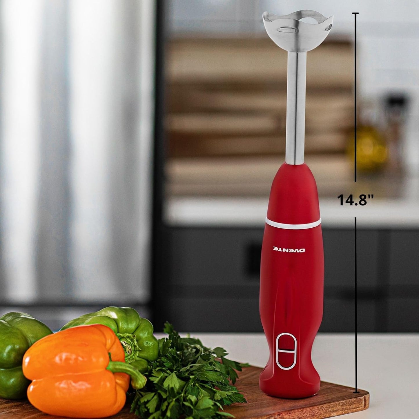 OVENTE Immersion Hand Blender, 300W Electric Handheld Portable Stick Mixer with 2 Mixing Speed and