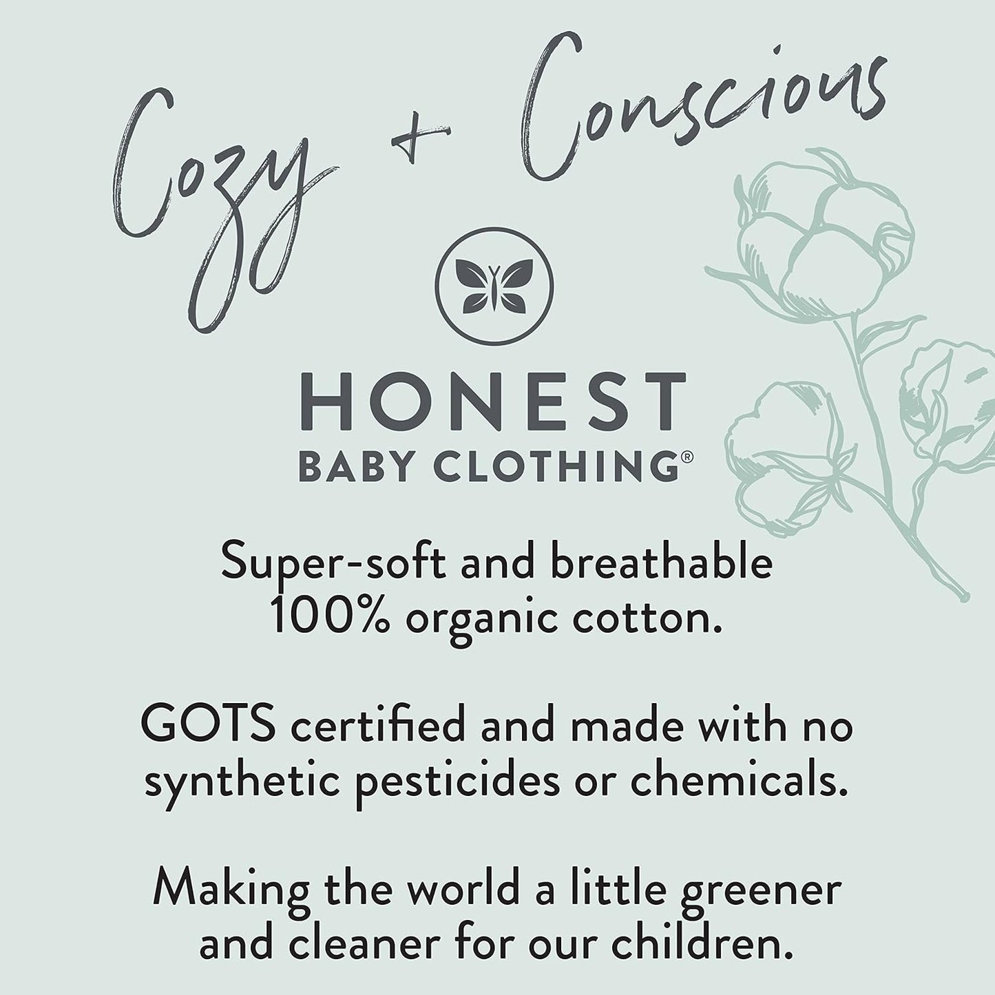 HonestBaby unisex-baby 10-pack Short Sleeve Bodysuits One-piece 100% Organic Cotton for Infant Baby Boys, Girls