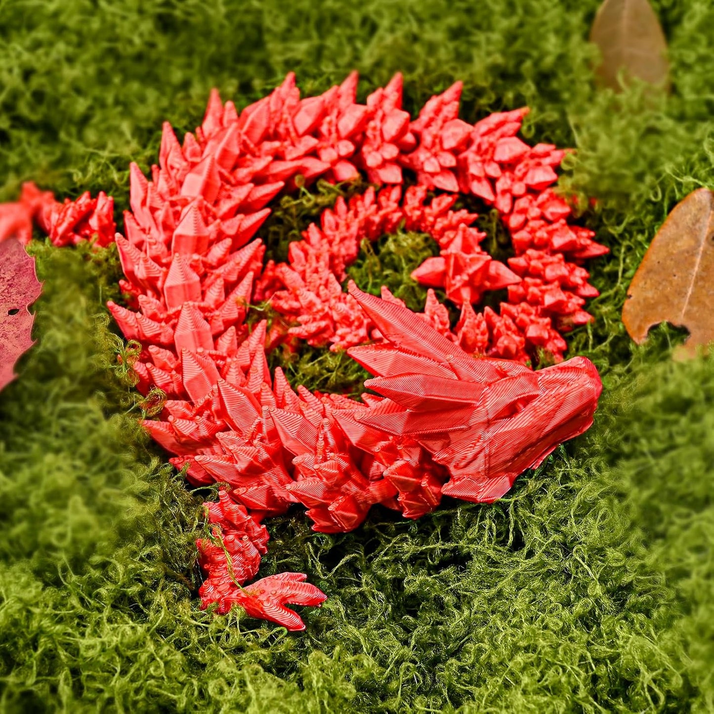 12inch Dragon Egg, Year of The Dragon, 3D Printed Dragon, Executive Desk Toys, Articulated Dragon, Fidget Toys Gifts for Graduates Students Teachers Adults (Red)