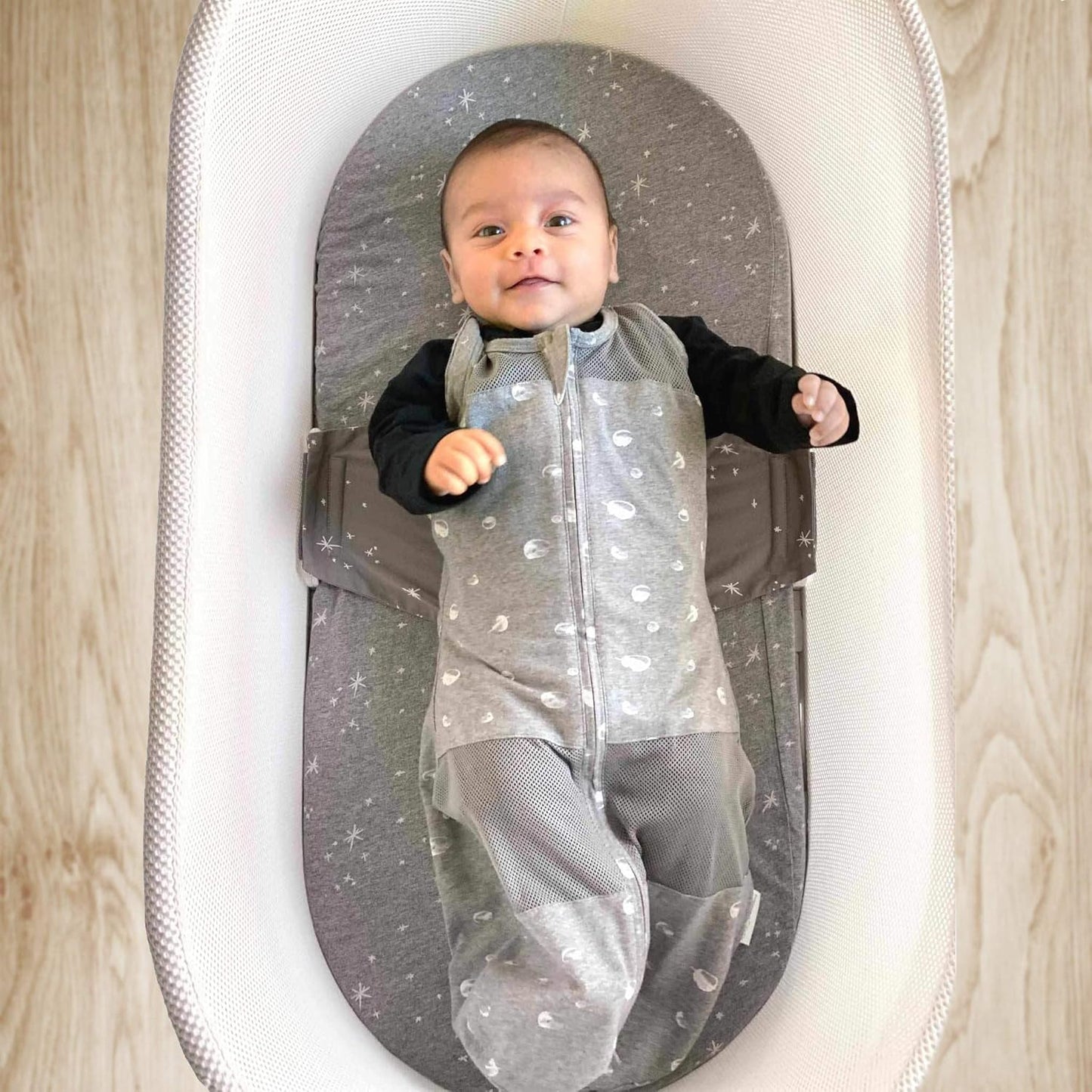 Happiest Baby SNOO Sleep Sack - 100% Organic Cotton Baby Swaddle Blanket - Doctor Designed Promotes