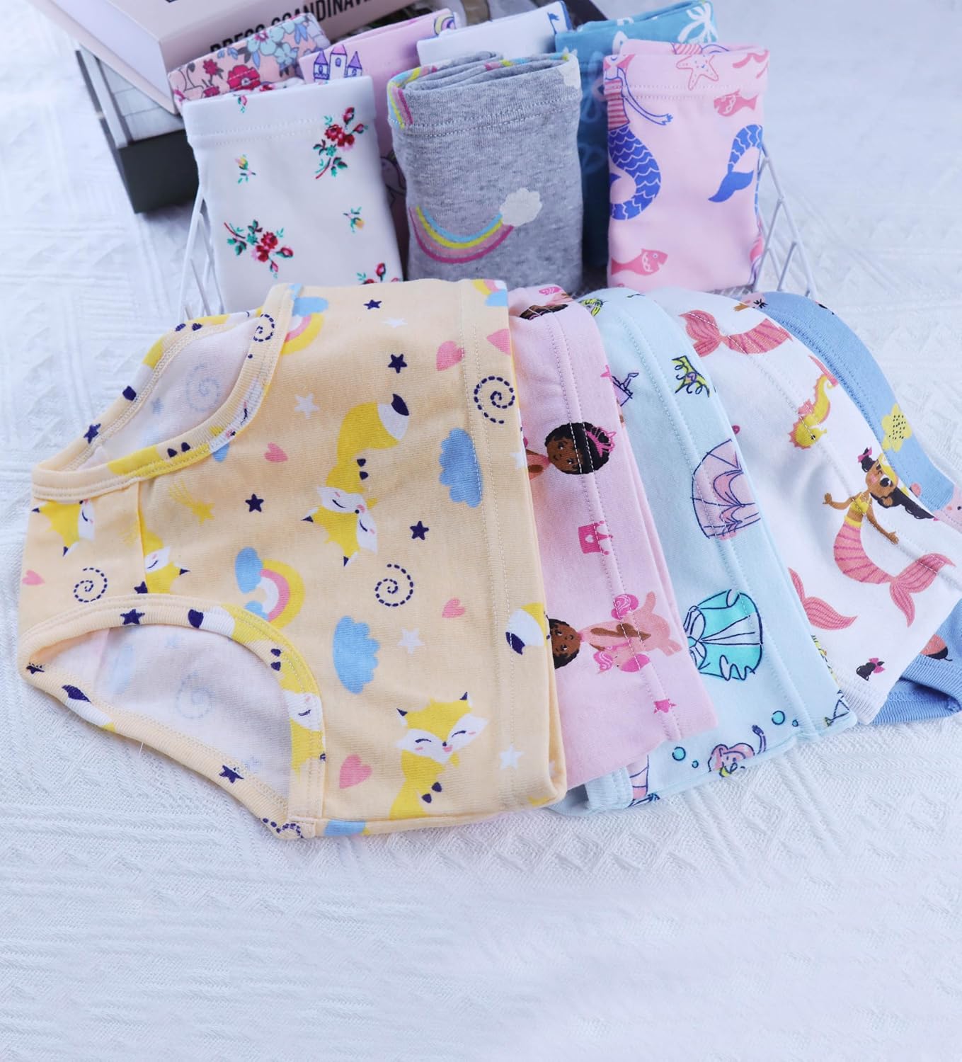 Boboking Girls Soft Underwear Toddler Kids Briefs Cotton Panties 12-pack