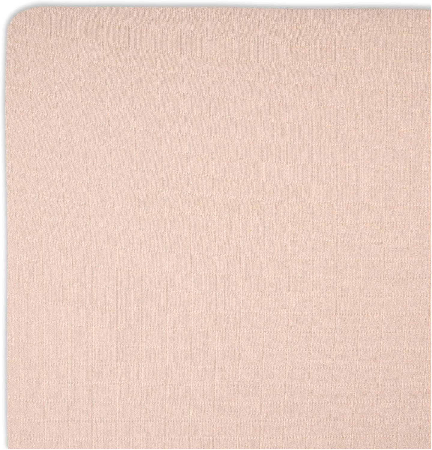 Crane Baby Cotton Sateen Fitted Sheet, 28x52'', Desert Rose, Pink Crib Sheets for Girls, Soft