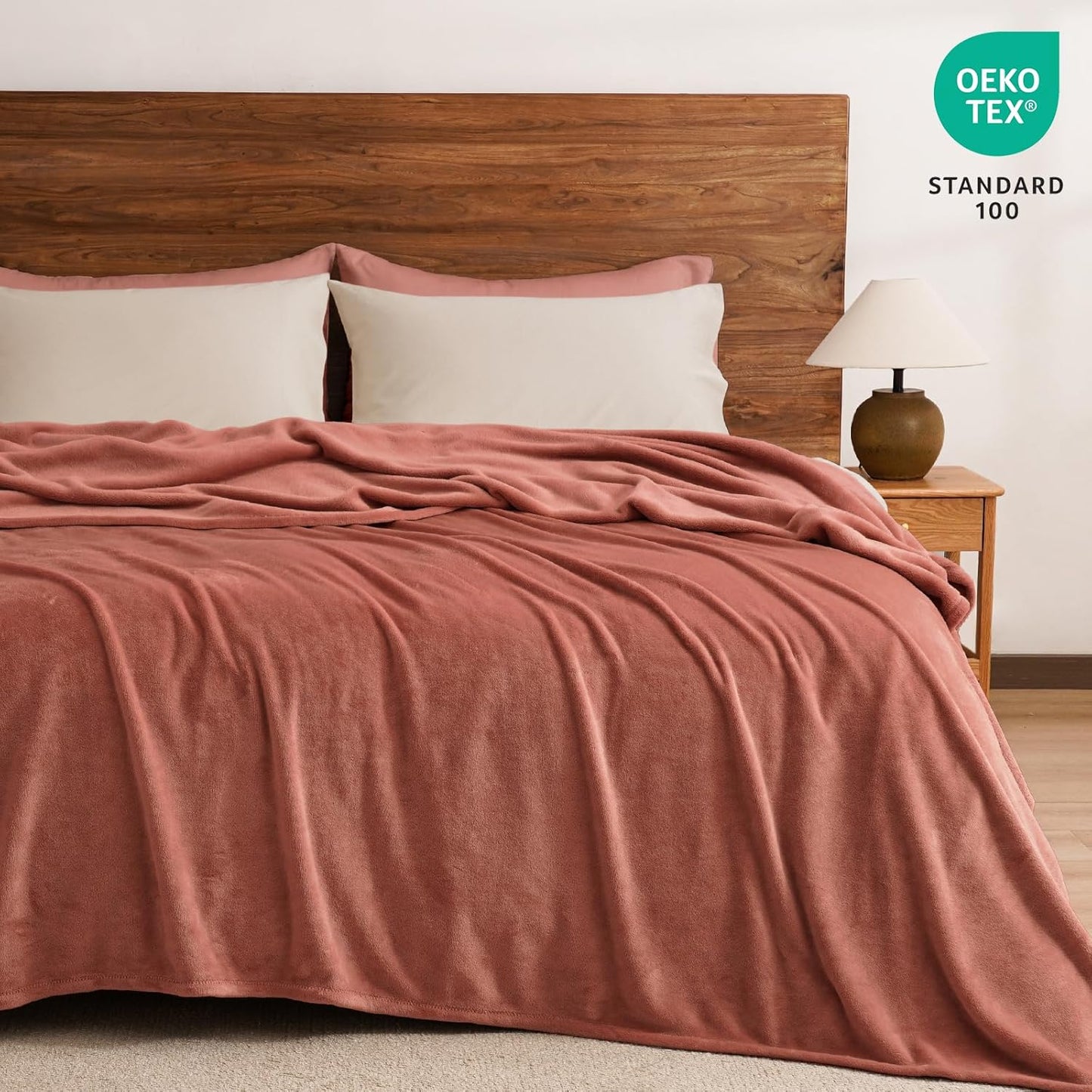 PHF Ultra Soft Fleece Blanket Twin Size, No Shed No Pilling Luxury Plush Cozy 300GSM Lightweight