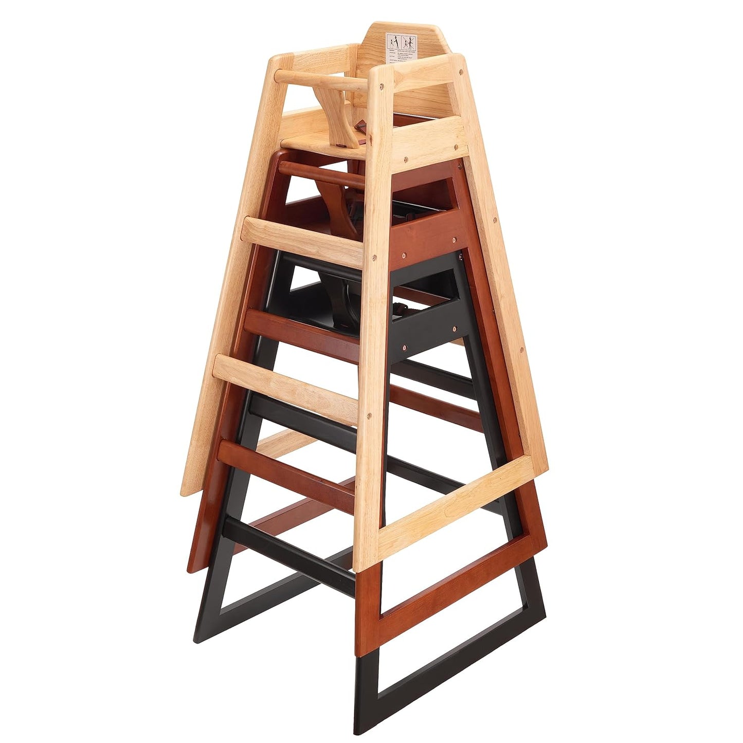 Stager Direct, Seating Ready-to-Assemble Restaurant Wood Bar Height High Chair, Baby Highchairs