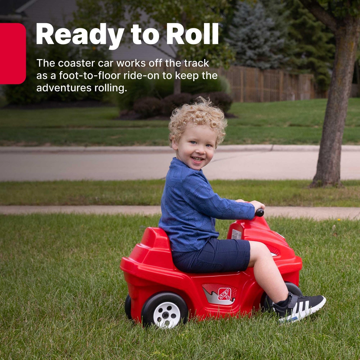 Step2 Up and Down Roller Coaster Toy for Kids, Ride On Push Car, Indoor, Outdoor Playset, Toddlers