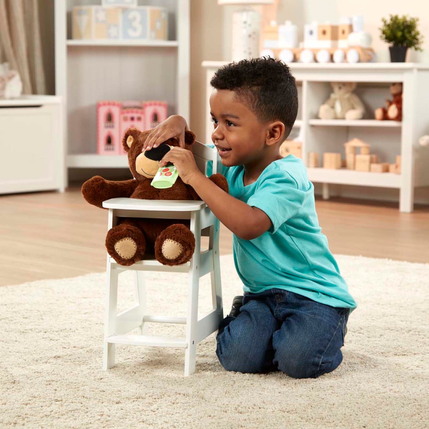 Melissa & Doug Play High Chair Pretend Play High Chair Baby Doll Accessories