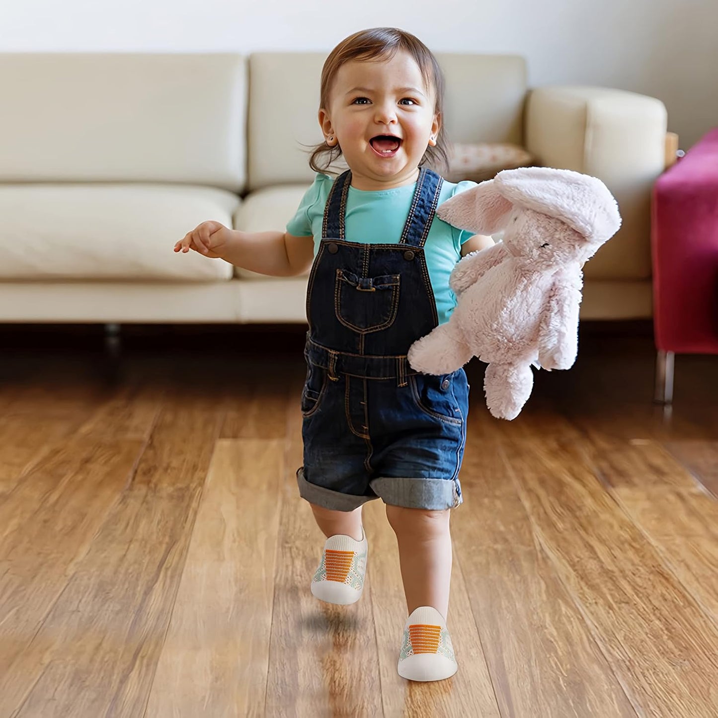 Charrost Toddler Baby Girl Boy First Walking Shoes Checkered Sneakers Sizes 3/4/5/6/7/8T. Soft, Cute,Flexible for First Walkers. Non-Slip, Slip On, Wide Toe Box Indoors Outdoors