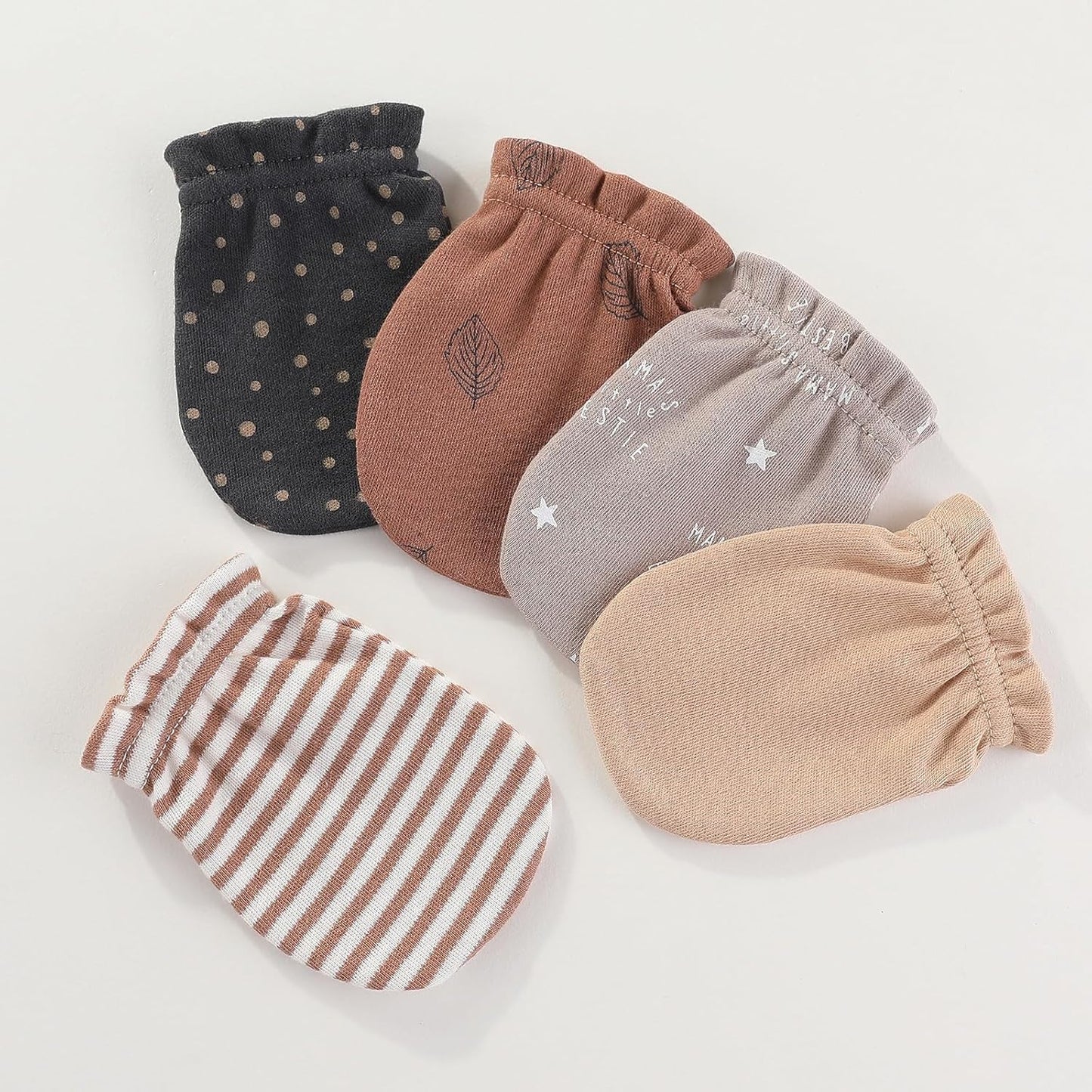 Newborn Baby Boy Girl Caps Mittens Socks Set Cotton Baby Essentials Accessories (Hats+Gloves+Socks)