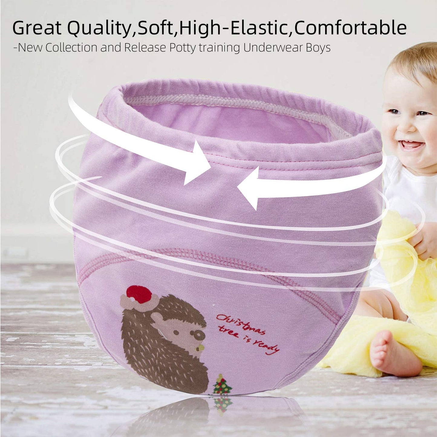 Joyo roy 6Pcs Potty Training Underwear 4T 100% Cotton Soft Absorbent Toddler Training Underwear Girls Reusable Waterproof Toddler Girl Panties Baby Pee Pants with Potty Sticker Chart for Kids