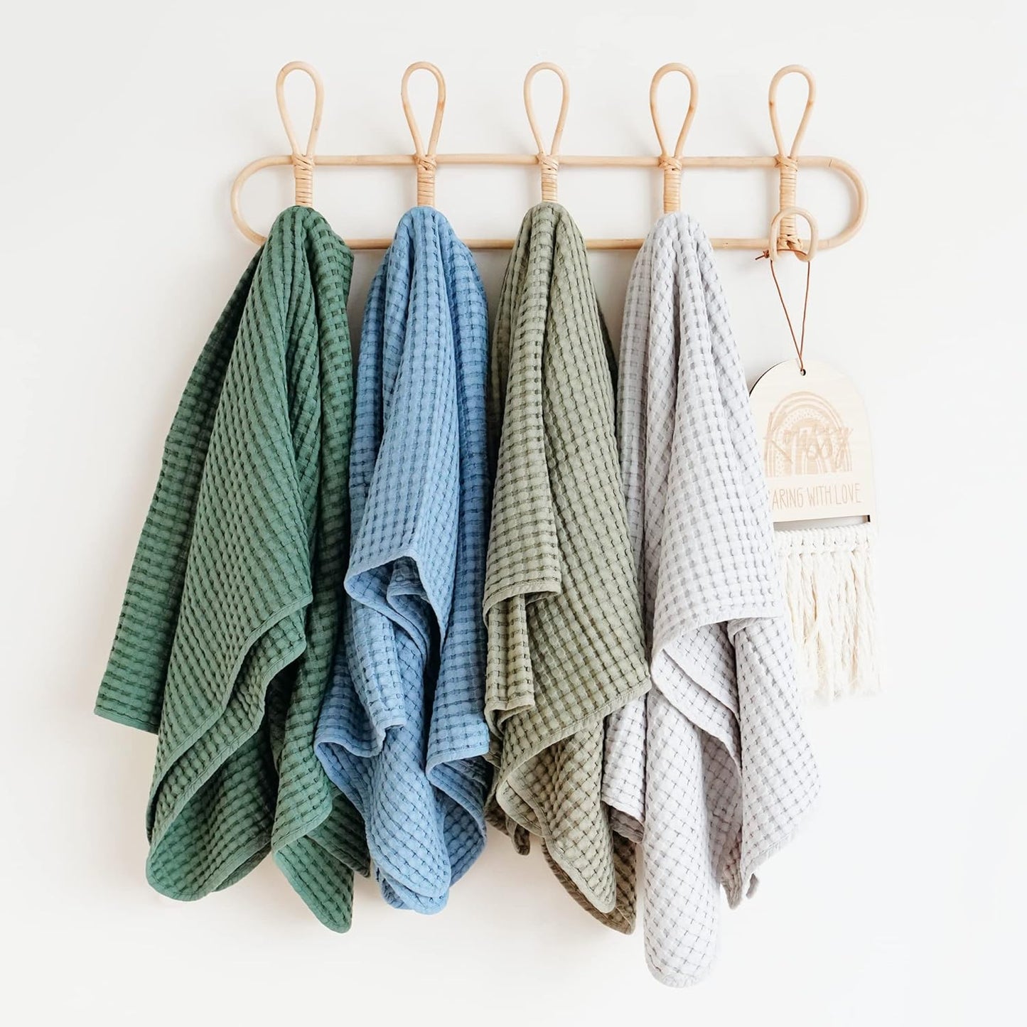 Konssy Waffle Baby Blanket - Soft & Cozy Nursery Swaddle Blanket, Lightweight Toddler Throw for