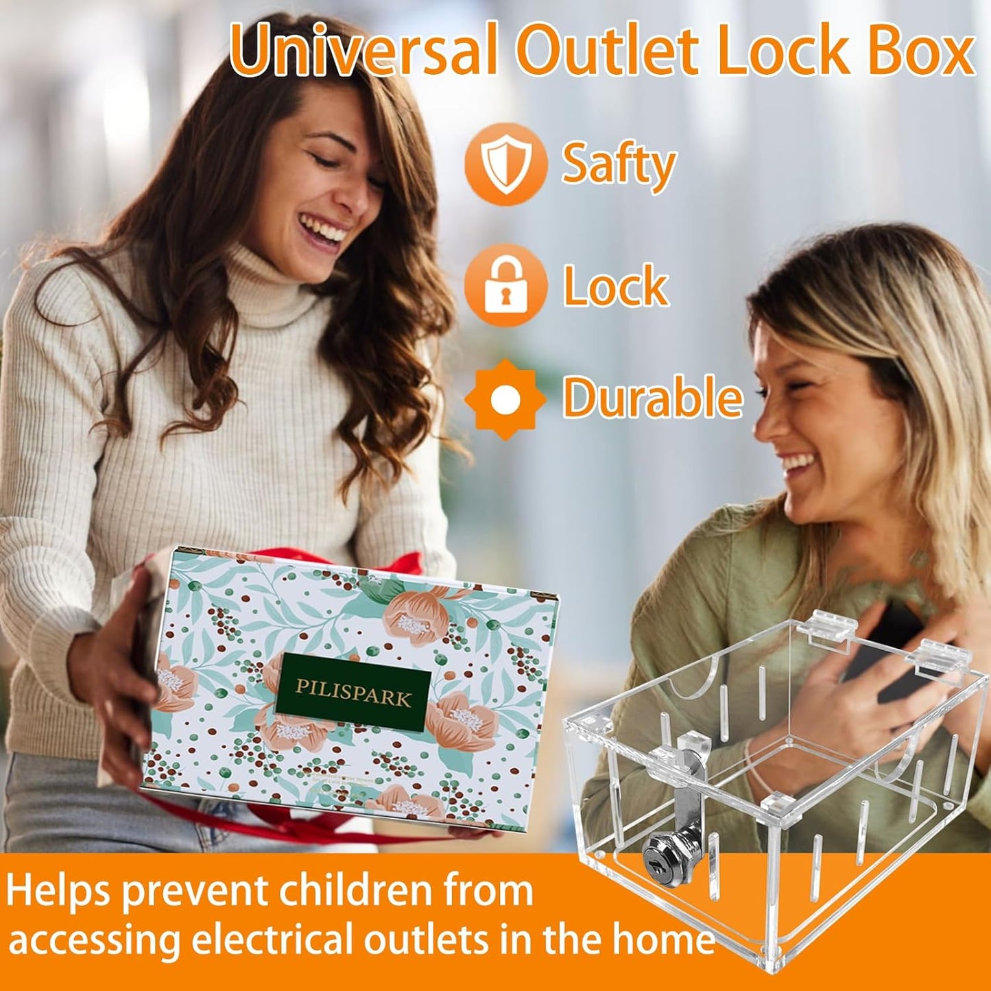 Baby Safety Outlet Cover Box, Outlet Covers, Plug Covers for Electrical Outlets, Socket Covers for Outlets Fit 5.9