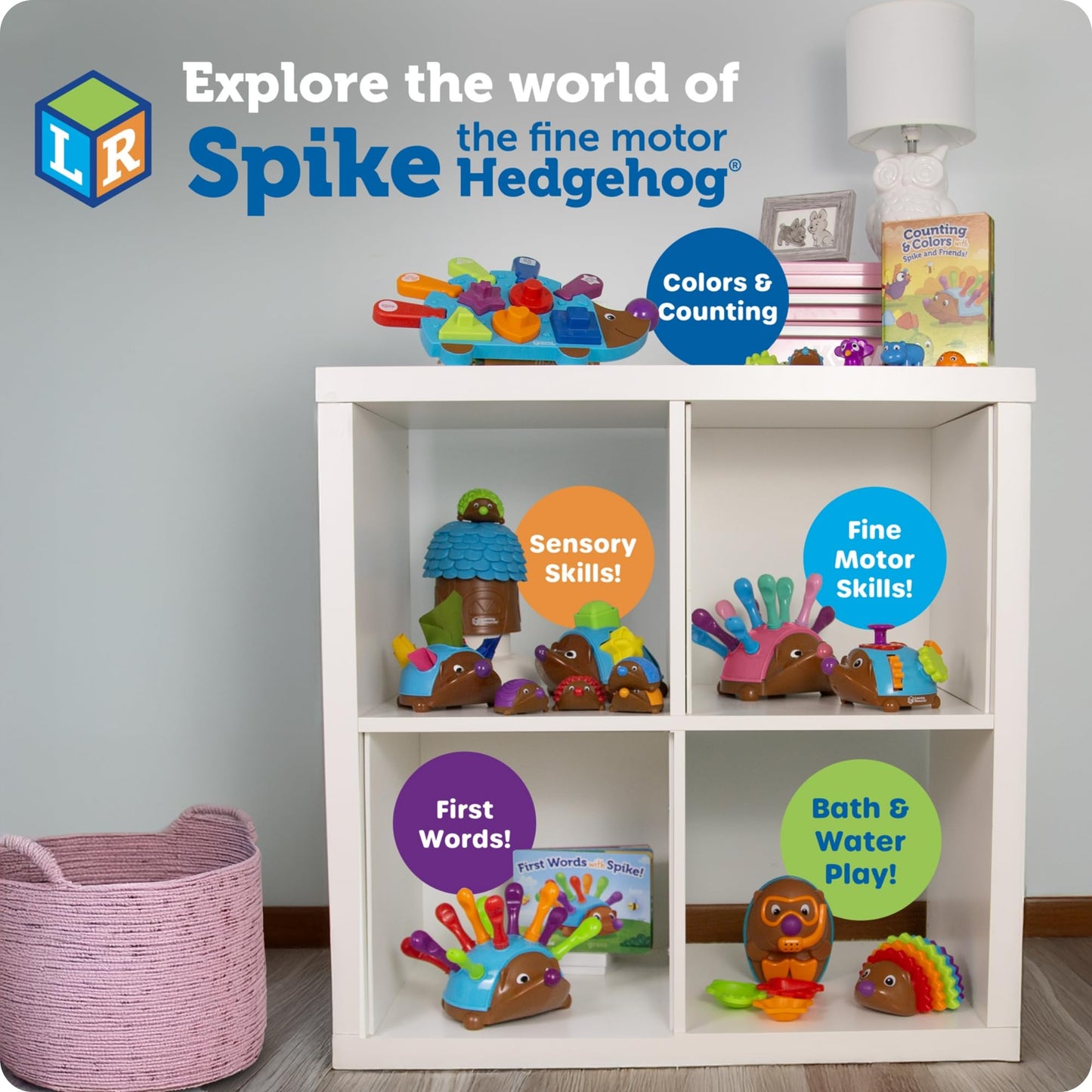 Learning Resources Spike The Fine Motor Hedgehog - Toddler Montessori Toys, Stacking Shape, Gifts