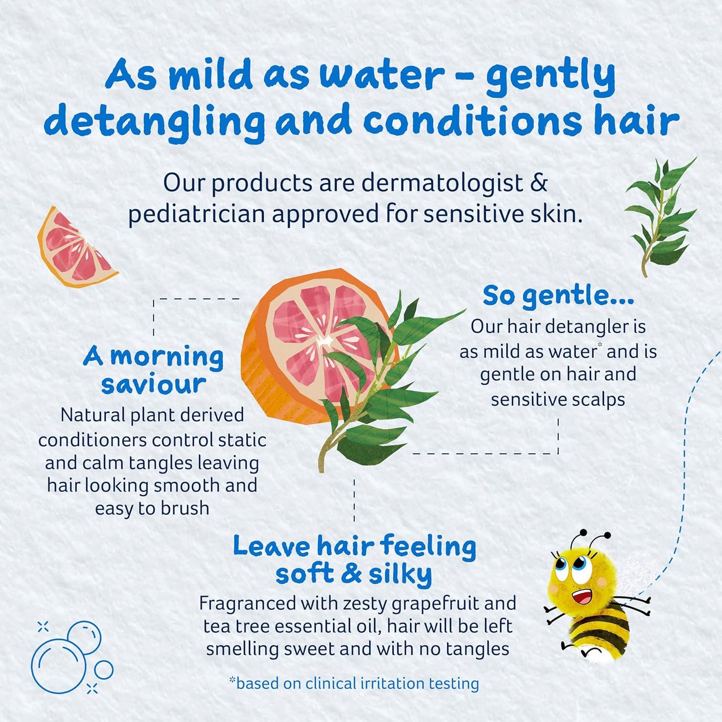 Childs Farm, Kids Hair Detangler, Grapefruit & Organic Tea Tree, Suitable for Dry, Sensitive &