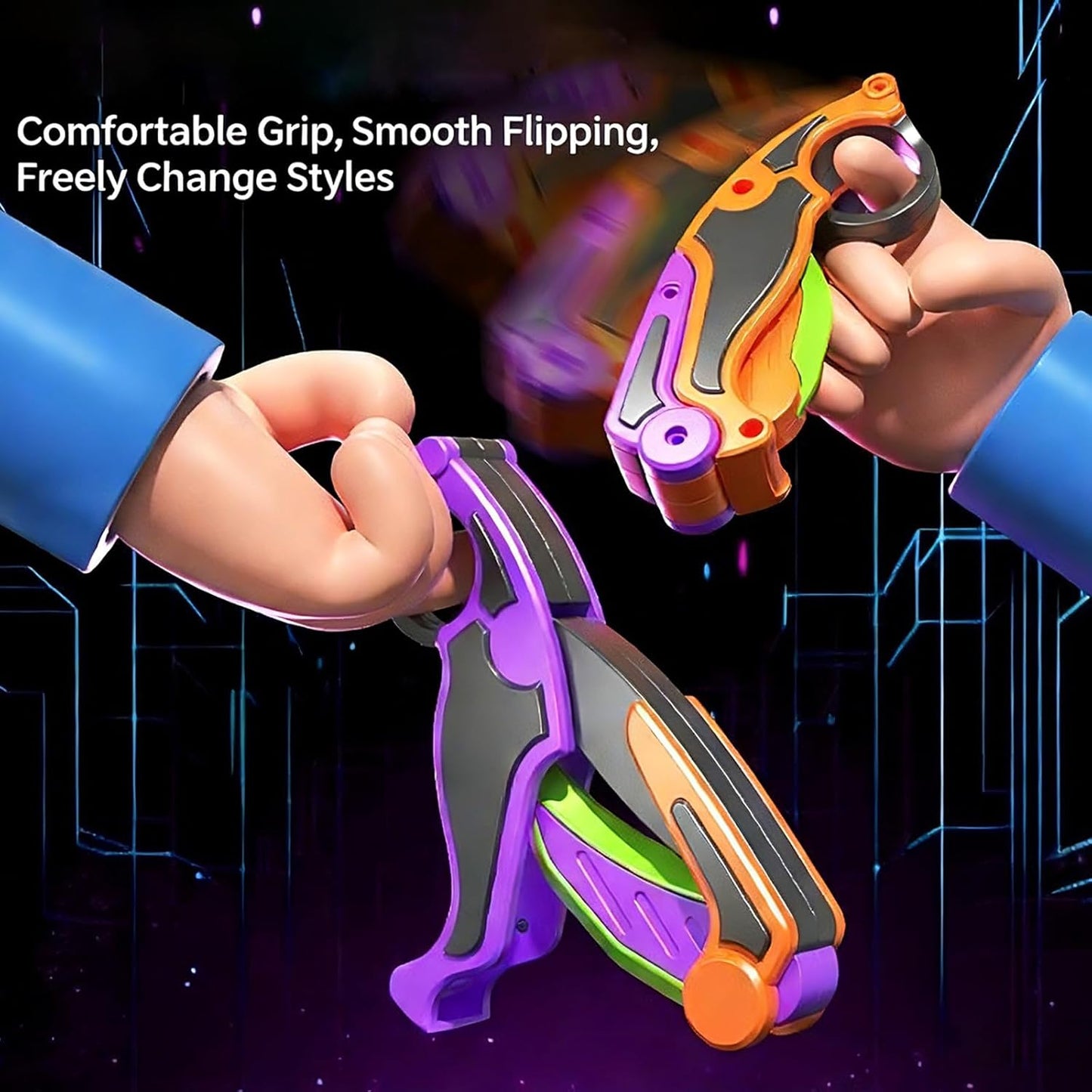 2-Piece Fidget Toy Set – Mini Clicker Toy & Gravity Claw Stress Relief Toy for Kids & Adults