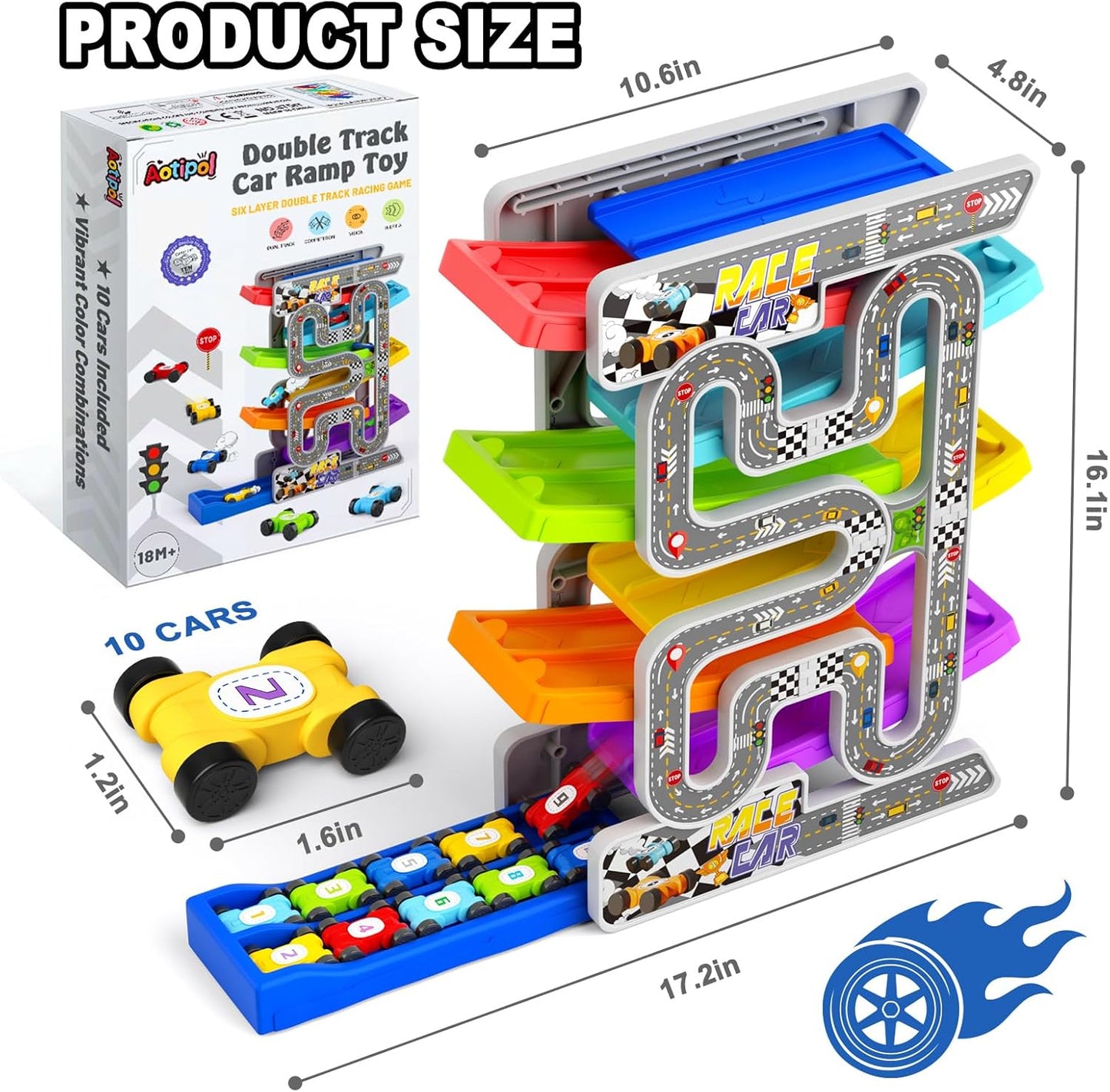 Toddler Race Track Toy – Keeps Kids Busy & Boosts Motor Skills (Ages 2–4)