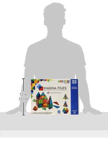MAGNA-TILES Classic 32-Piece Magnetic Construction Set, The Original Magnetic Building Brand