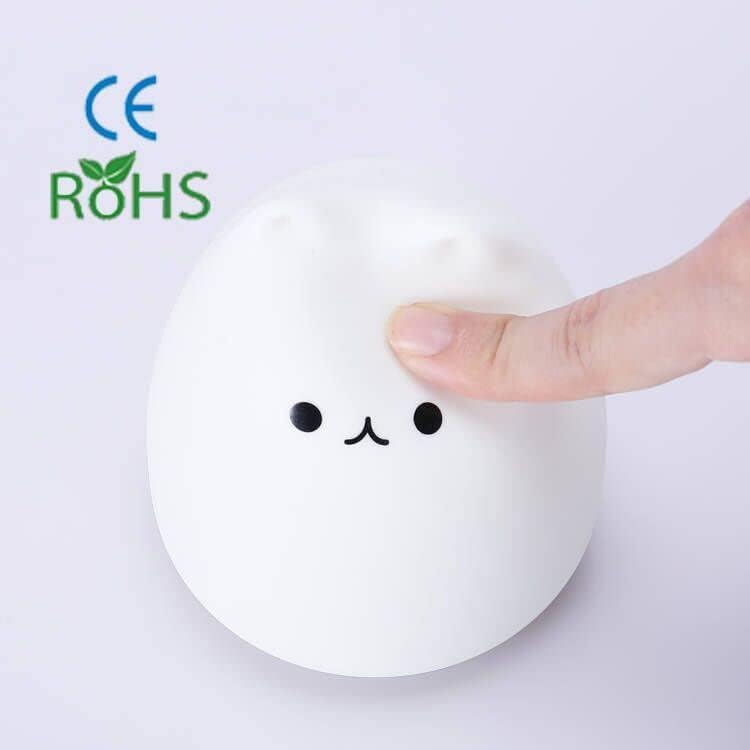 LOVERUIS Cat Lamp Night Light Girl Colorful Squishy Night Lights with 1 Hours Timer Kids Nightlight for Kids Room Gift for Toddle Kitty Lamp Girl