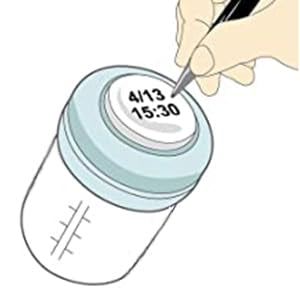 COMI Wide Neck Glass Breastmilk Collection n Storage Bottle, 4 Packs, 6oz with Screw Ring Sealing