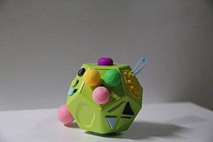Fidget Dodecagon Toys,12 Sided Cube Toys Relieves Stress and Anxiety for Kids and Adults with ADD,OCD,ADHD,Autism (Green/B1)