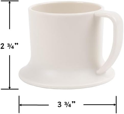 Kids Tumbler and Teacup | 2 Cup Set (6 & 7 Oz) Sippy Cups Dishwasher/Microwave Safe 3.5" x 4" | 2 Wide Base Toddler Cups Polypropylene Plastic Dinnerware Set | Open Sippy Cup for 6+ Month Old