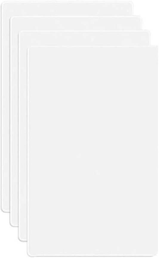 1-Gang Screwless Blank Wall Plate Cover Blank Switch Outlet Electrical Faceplate for Light Switch, Receptacle, Dimmers, USB Outlet, GFCI, Child Safe Cover Plate, White (4-Pack)