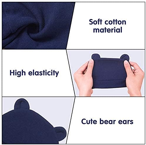 Geyoga 6 Pieces Newborn Baby Hat Bear Ears Infant Caps Baby Boy Girl Toddler Hats Infant Beanie Caps for 0-3 Months