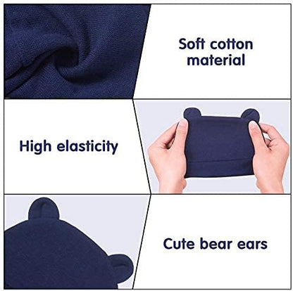 Geyoga 6 Pieces Newborn Baby Hat Bear Ears Infant Caps Baby Boy Girl Toddler Hats Infant Beanie Caps for 0-3 Months