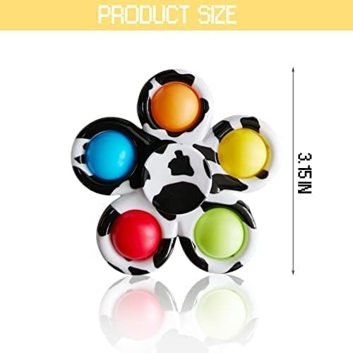 20 Pcs Pop Bubble Fidget Spinners for Party Favors, Hand Fidget Bulk Toys for Classroom Prizes, Halloween Christmas Valentine Gifts for Kids Goodie Bag Stocking Stuffers