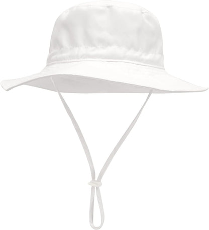 Baby Sun Hat Toddler Beach Swim Hats UPF 50+ Summer Bucket Hat Kids Infant Wide Brim Adjustable Sun Hat for Baby Boy Girls
