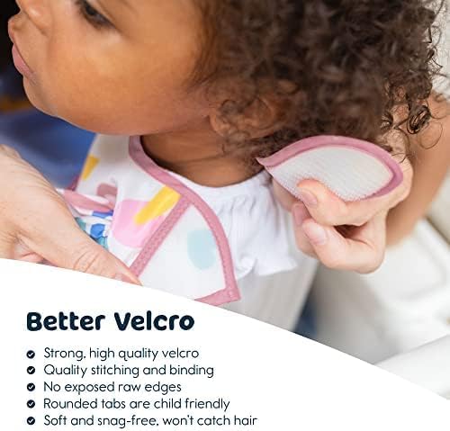 Tiny Twinkle Mess Proof Baby Bibs for Eating - Waterproof, Wipeable Bibs - Toddler Bibs - Travel