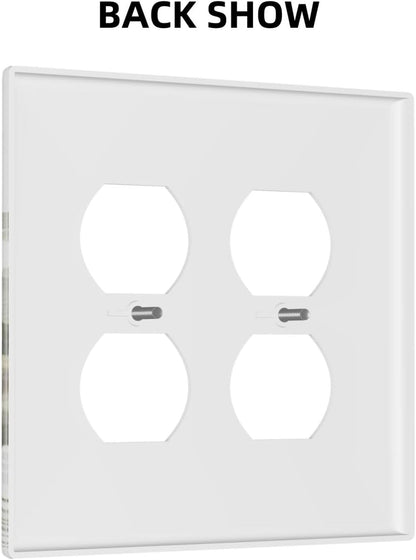 Palm Tree Banana Leaf Green Rainforest Natural Landscape Outlet Covers 2 Gang Double Duplex Decorative Light Switch Covers Electrical Wallplates Socket Faceplate for Bed Room Living Room Decor