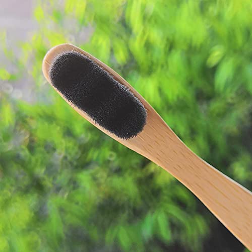 EasyHonor Extra Soft Toothbrush, Natural Bamboo Toothbrush with Micro Fur Ultra Soft 20,000