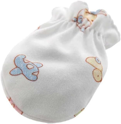 Organic Newborn Baby Scratch Mittens – 3 Pack Soft Cotton Anti-Scratch Gloves | Breathable Hand Covers for Newborns | Made in Korea