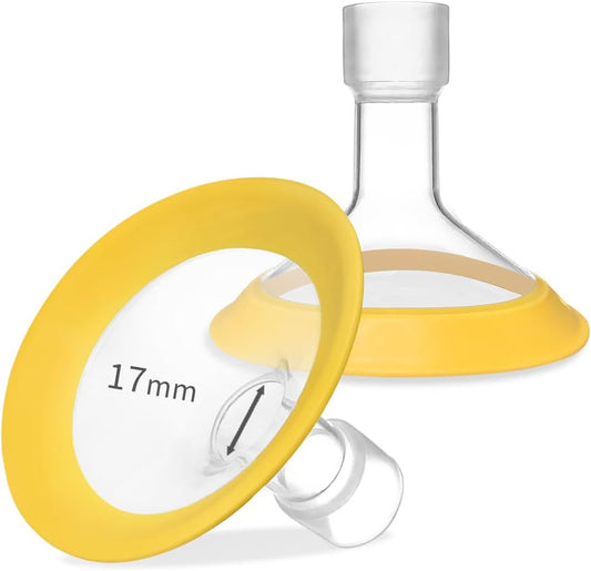 17mm Oval Flanges Shields Compatible with Medela Pumps, Replacement Parts for Pump in Style
