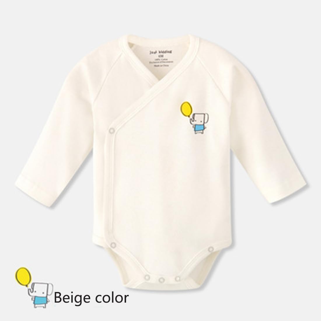 Baby Boys Girls Short Sleeves Kimono Clothes Cotton Baby Side-Snap Bodysuit Pack of Baby Layette Set