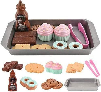 Elitoky Cookie Play Food Set, Play Food for Kids Kitchen - Play Kitchen Accessories - Play Baking