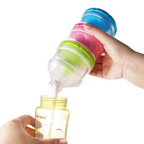 Accmor Baby Formula Dispenser, Non-Spill Stackable Formula Dispenser On The Go, Baby & Kids Snack