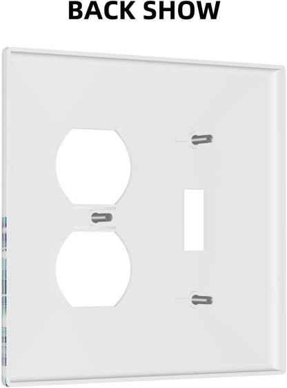 Wallplates Vibrant Turtle Seagrass Watercolor Painting 1 Toggle 1 Duplex Switch Plate Electrical GFCI Faceplate Decorative Light Switch Covers for Bathroom living Room Decor