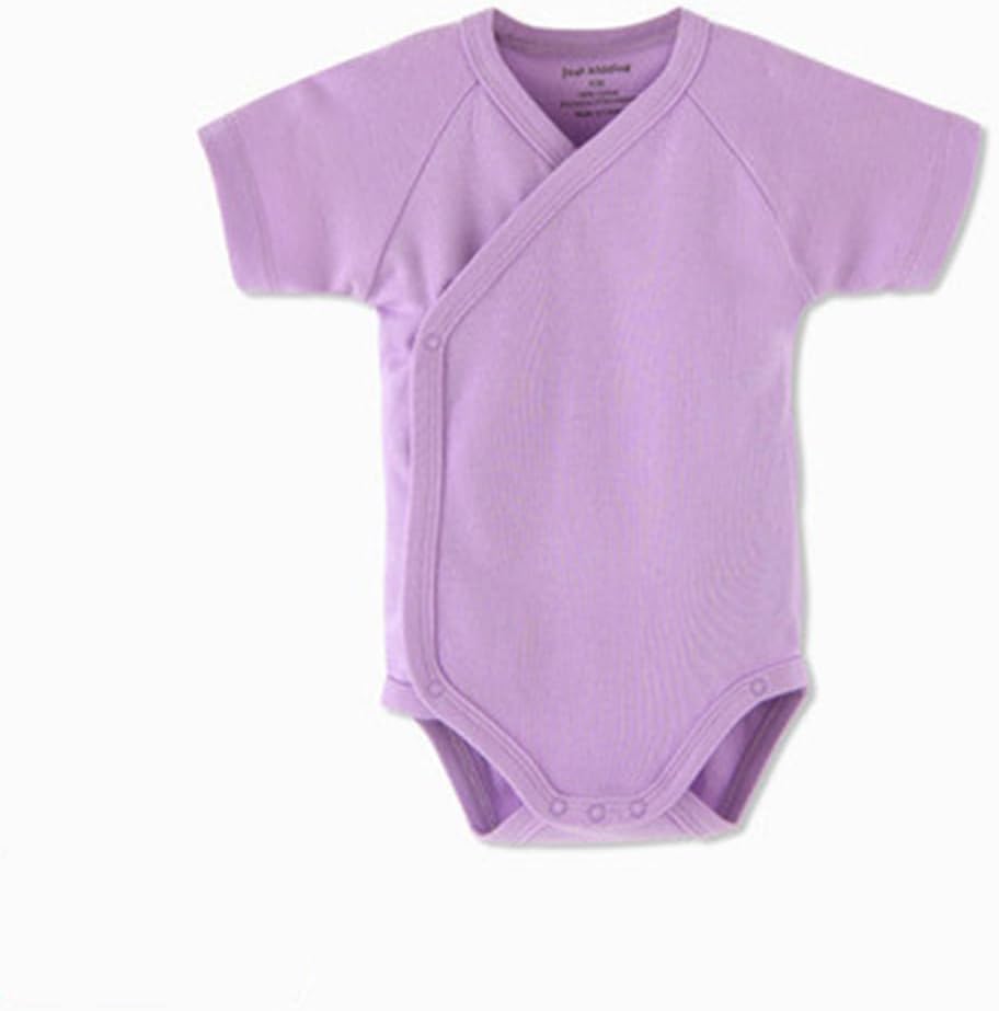 Baby Boys Girls Short Sleeves Kimono Clothes Cotton Baby Side-Snap Bodysuit Pack of Baby Layette Set