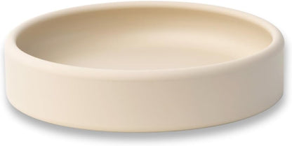 Solid Plate, Weighted Baby Toddler Plate, Silicone Plates for Baby, No-Division Kid Plates, Microwave & Dishwasher Safe Silicone Plate for Toddlers, No BPA, Oat Cream